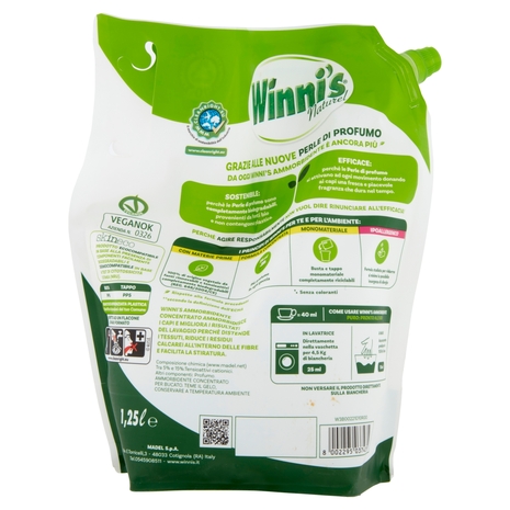Winni's Naturel Ammorbidente Concentrato Patchouli e Argan pouch 50 Lavaggi 1,25 l